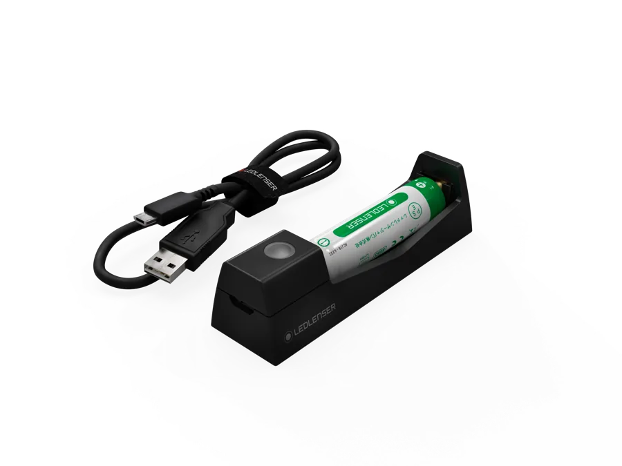 Carregador USB Ledlenser com bateria 14500 750 mAh