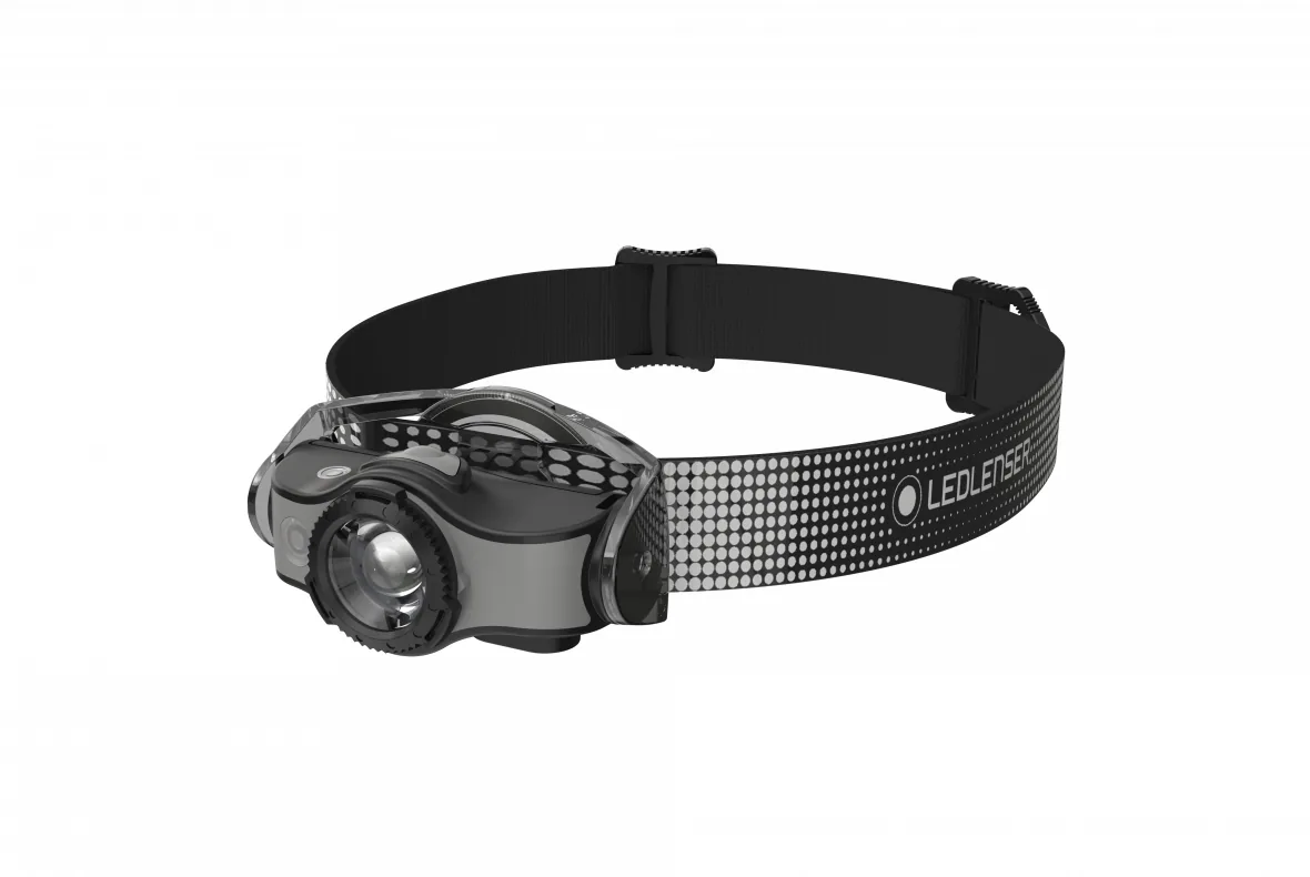 Lanterna de cabeça Ledlenser MH5 preta e cinza