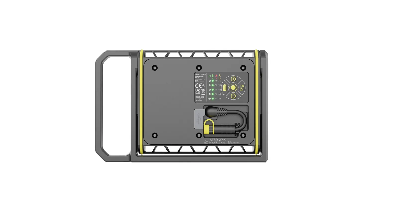 Detalhe do display de autonomia do AF8R Work